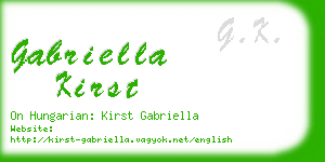 gabriella kirst business card